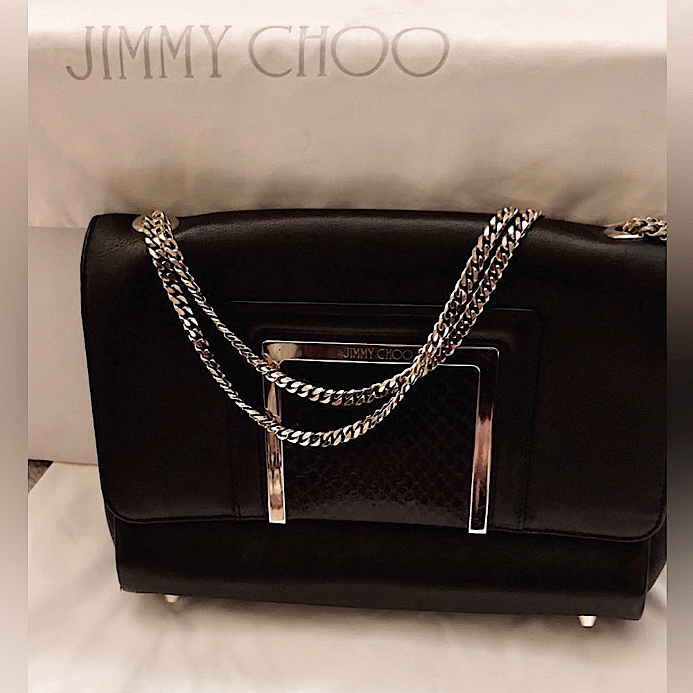 Jimmy Choo Double or Single Chain Shoulder Bag. Perfect Condition. $500